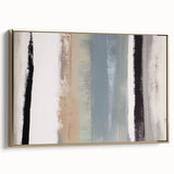 Textured Acrylic Wall Art – Gray Blue and Neutral Vertical Layers