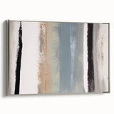 Textured Acrylic Wall Art – Gray Blue and Neutral Vertical Layers