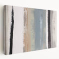 Textured Acrylic Wall Art – Gray Blue and Neutral Vertical Layers