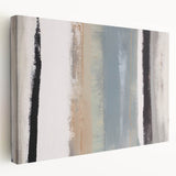 Textured Acrylic Wall Art – Gray Blue and Neutral Vertical Layers