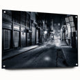 Modern Urban Landscape Art – Moody Black & White City Print