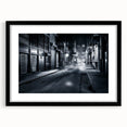 Modern Urban Landscape Art – Moody Black & White City Print