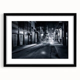 Modern Urban Landscape Art – Moody Black & White City Print
