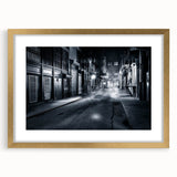 Modern Urban Landscape Art – Moody Black & White City Print