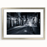 Modern Urban Landscape Art – Moody Black & White City Print
