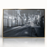 Modern Urban Landscape Art – Moody Black & White City Print