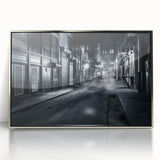 Modern Urban Landscape Art – Moody Black & White City Print