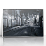 Modern Urban Landscape Art – Moody Black & White City Print