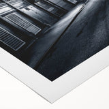 Modern Urban Landscape Art – Moody Black & White City Print