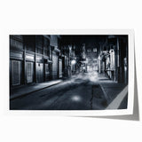 Modern Urban Landscape Art – Moody Black & White City Print