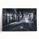 Modern Urban Landscape Art – Moody Black & White City Print