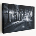 Modern Urban Landscape Art – Moody Black & White City Print