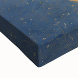 Luxury Fluid Art Print – Navy Blue & Gold Abstract Wall Decor