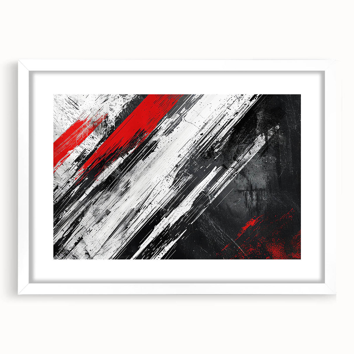 Black, White Abstract Wall Art - Modern Bold Canvas