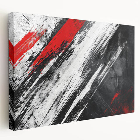 Black, White Abstract Wall Art - Modern Bold Canvas