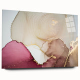 Premium Abstract Art Piece – Burgundy, Beige & Gold Canvas Print