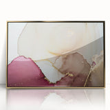Premium Abstract Art Piece – Burgundy, Beige & Gold Canvas Print