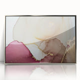 Premium Abstract Art Piece – Burgundy, Beige & Gold Canvas Print