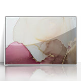 Premium Abstract Art Piece – Burgundy, Beige & Gold Canvas Print