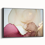 Premium Abstract Art Piece – Burgundy, Beige & Gold Canvas Print