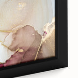Premium Abstract Art Piece – Burgundy, Beige & Gold Canvas Print