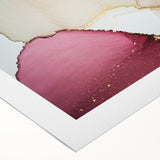 Premium Abstract Art Piece – Burgundy, Beige & Gold Canvas Print