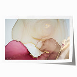 Premium Abstract Art Piece – Burgundy, Beige & Gold Canvas Print