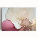 Premium Abstract Art Piece – Burgundy, Beige & Gold Canvas Print