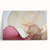 Premium Abstract Art Piece – Burgundy, Beige & Gold Canvas Print