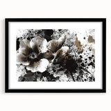 Earthen Harmony Abstracts - Neutral Abstract Prints with Floral Style