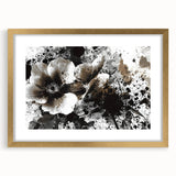 Earthen Harmony Abstracts - Neutral Abstract Prints with Floral Style