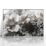 Earthen Harmony Abstracts - Neutral Abstract Prints with Floral Style
