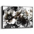 Earthen Harmony Abstracts - Neutral Abstract Prints with Floral Style