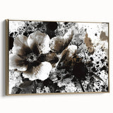 Earthen Harmony Abstracts - Neutral Abstract Prints with Floral Style