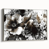 Earthen Harmony Abstracts - Neutral Abstract Prints with Floral Style