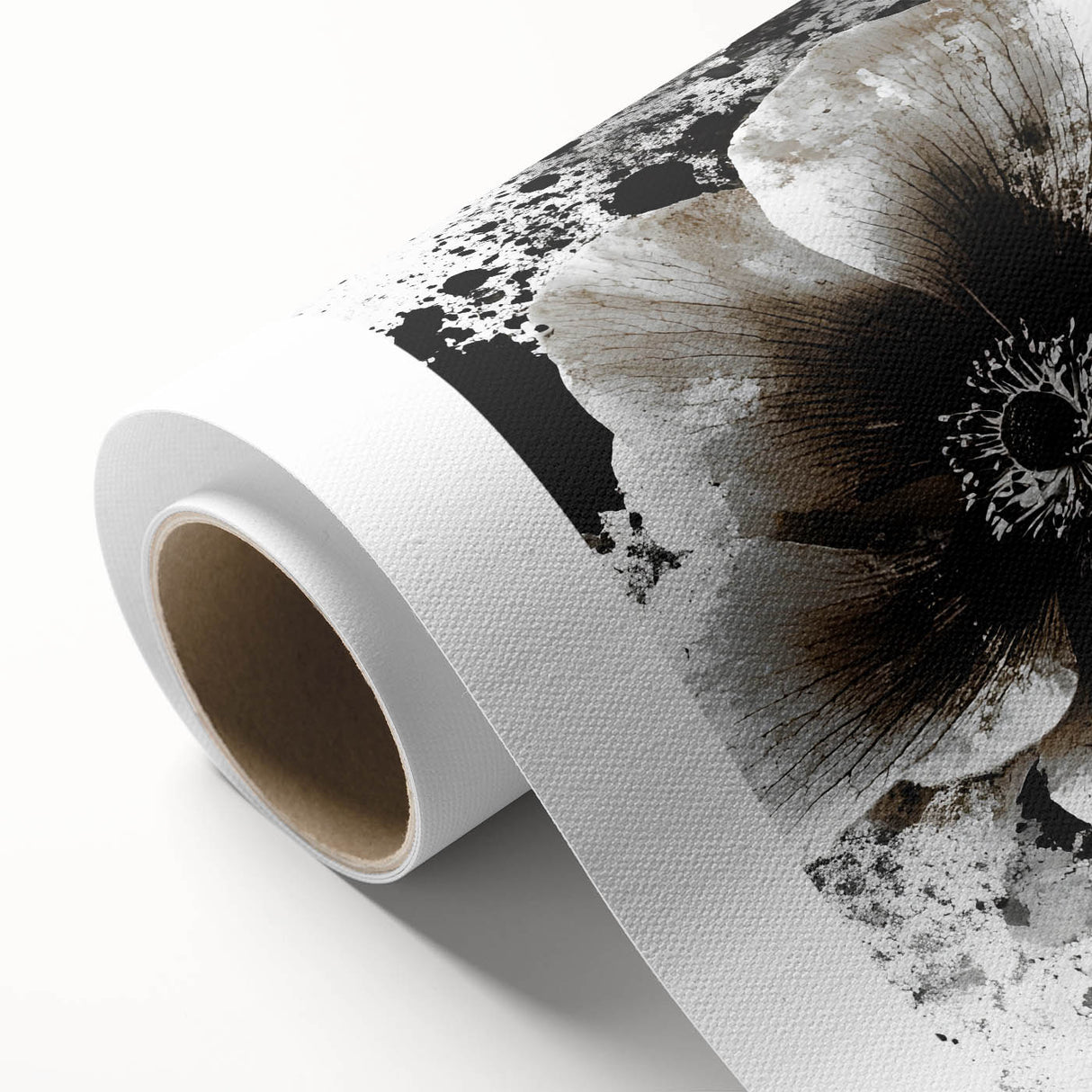 Earthen Harmony Abstracts - Neutral Abstract Prints with Floral Style