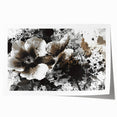 Earthen Harmony Abstracts - Neutral Abstract Prints with Floral Style