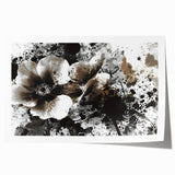 Earthen Harmony Abstracts - Neutral Abstract Prints with Floral Style