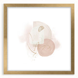Contemporary minimalist wall art – soft beige and gold abstract print