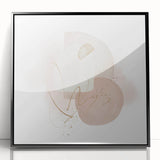 Contemporary minimalist wall art – soft beige and gold abstract print