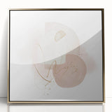 Contemporary minimalist wall art – soft beige and gold abstract print