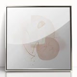 Contemporary minimalist wall art – soft beige and gold abstract print