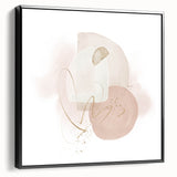 Contemporary minimalist wall art – soft beige and gold abstract print