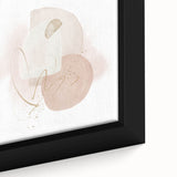 Contemporary minimalist wall art – soft beige and gold abstract print