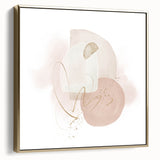 Contemporary minimalist wall art – soft beige and gold abstract print