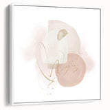 Contemporary minimalist wall art – soft beige and gold abstract print