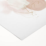 Contemporary minimalist wall art – soft beige and gold abstract print