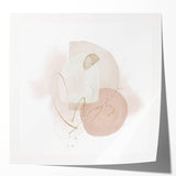 Contemporary minimalist wall art – soft beige and gold abstract print