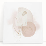 Contemporary minimalist wall art – soft beige and gold abstract print