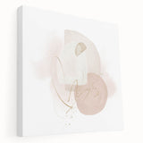 Contemporary minimalist wall art – soft beige and gold abstract print